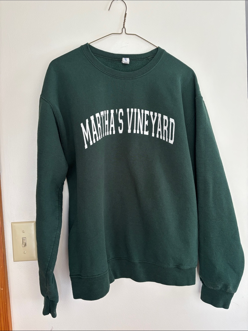 Martha's Vineyard Forest Green Crewneck Sweatshirt size M